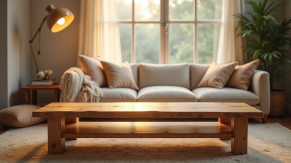 Tables basses en bois : design pratique pour un salon accueillant